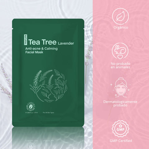 5 Pack - Mascarilla de Árbol de Té  & Lavanda